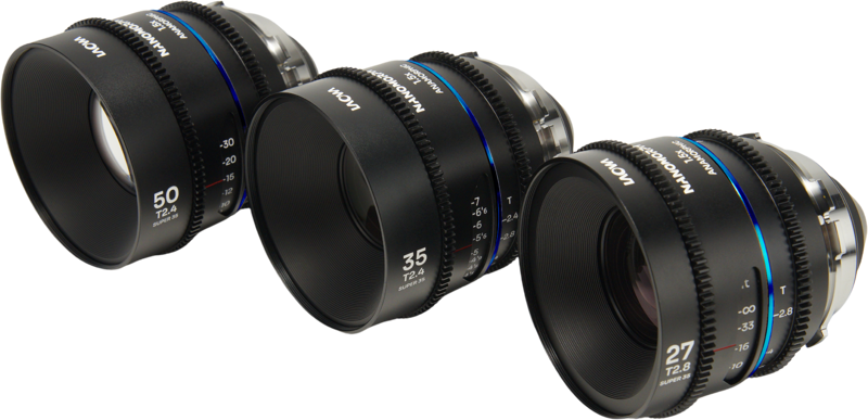 Set 3 obiective cinematice Laowa Nanomorph S35 Prime 27mm, 35mm, 50mm, Albastru, Montura Arri PL/Canon EF [2]