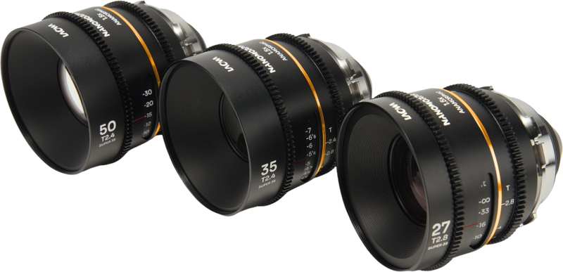 Set 3 obiective cinematice Laowa Nanomorph S35 Prime 27mm, 35mm, 50mm, Amber , Montura Arri PL/Canon EF [2]