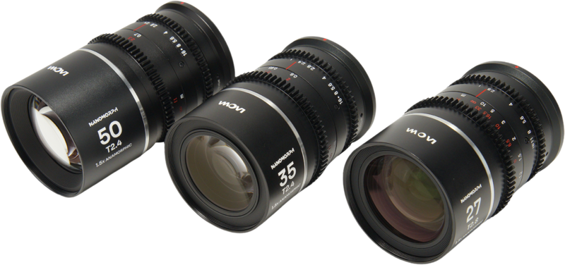 Set 3 obiective cinematice Laowa Nanomorph S35 Prime 27mm, 35mm, 50mm, Silver , Montura  Canon RF [2]
