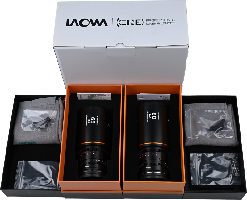 Set 2 obiective cinematice Laowa Nanomorph S35 Prime 65mm,80mm, Amber, Montura Sony E [2]