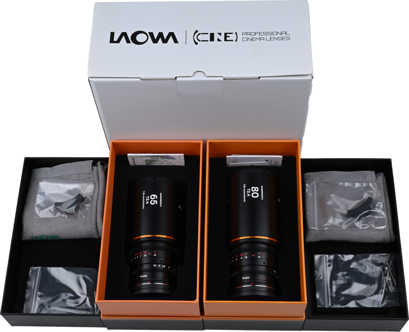 Set 2 obiective cinematice Laowa Nanomorph S35 Prime 65mm,80mm, Amber, Montura MFT [2]