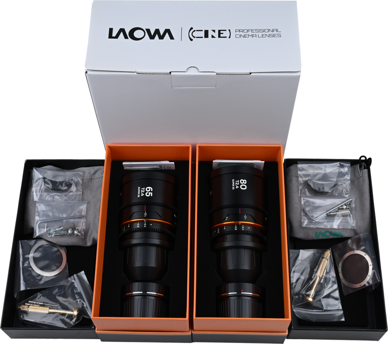 Set 2 obiective cinematice Laowa Nanomorph S35 Prime 65mm,80mm, Amber, Montura Arri PL/Canon EF [2]