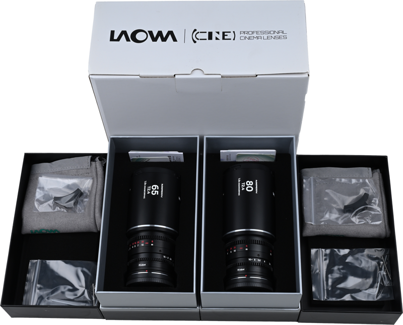 Set 2 obiective cinematice Laowa Nanomorph S35 Prime 65mm, 80mm, Silver, MonturaSony E [2]