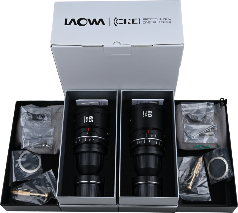 Set 2 obiective cinematice Laowa Nanomorph S35 Prime 65mm, 80mm, Silver, MonturaArri PL/Canon EF [2]