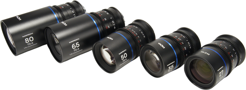 Set 5 obiective cinematice Laowa Nanomorph S35 Prime 27+35+50+65+80mm, Blue, Montura Fuji X [2]