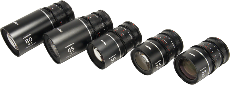 Set 5 obiective cinematice Laowa Nanomorph S35 Prime 27+35+50+65+80mm Silver, Montura Sony E [2]