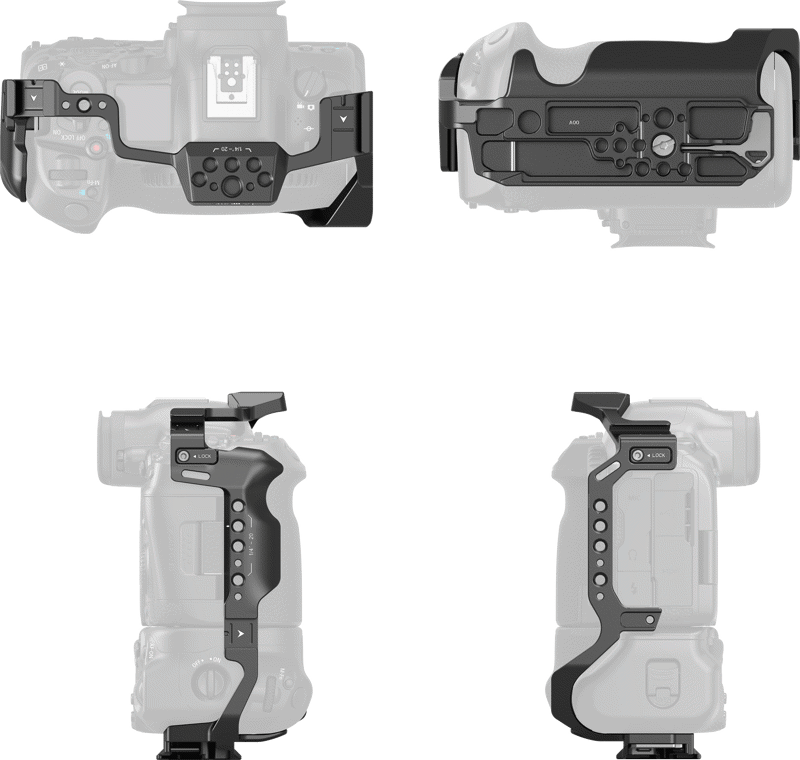 Cage SmallRig 5623 pentru Canon EOS R5 Mark II cu grip baterie BG-R20 [2]