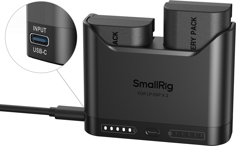 Kit 2x acumulatori + incarcator SmallRig 5485 LP-E6P [2]