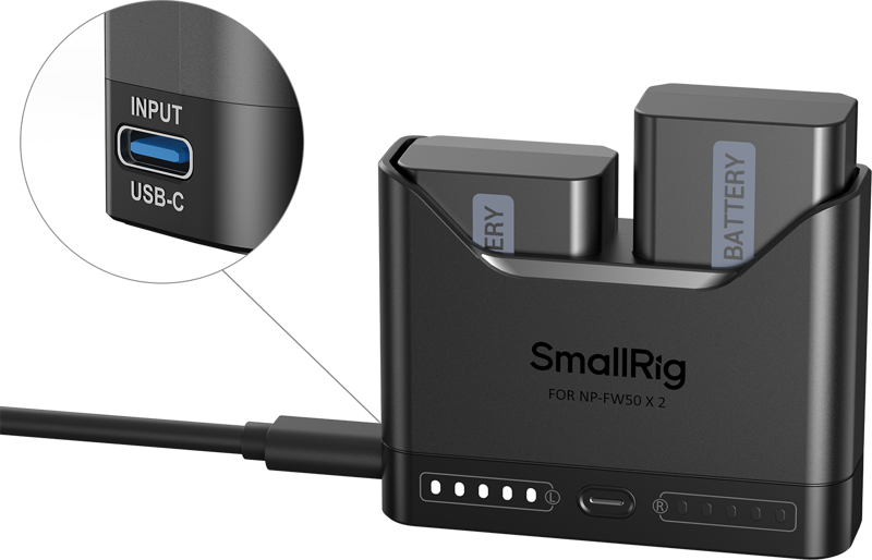 Kit 2x acumulatori + incarcator SmallRig SmallRig 5488 NP-FW50 [2]