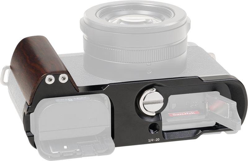 Maner de lemn cu baza L SmallRig 5942 pentru Panasonic LUMIX L10, Negru [2]