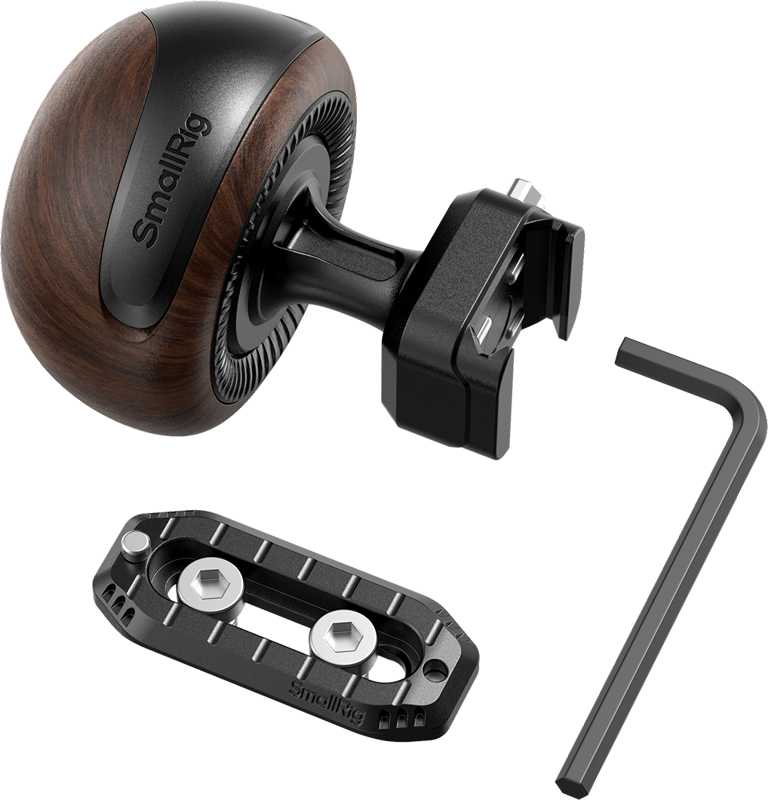 Maner lateral cu Quick Release SmallRig 5927 HawkLock H21 mini, Lemn [2]