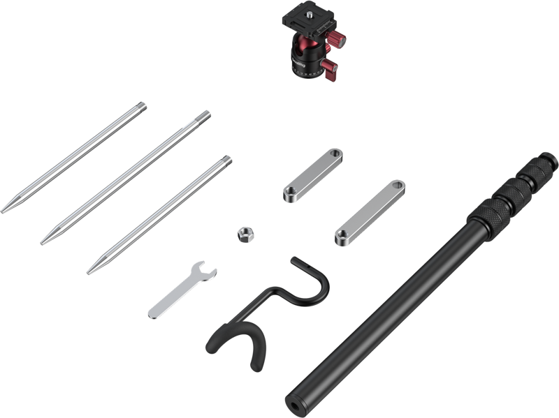 Monopod SmallRig 6397 cu tepi, cap video panoramic si placa Arca-Swiss [2]