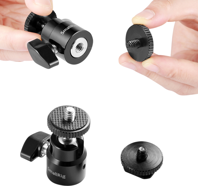Montura pe cold shoe SmallRig 2059 Ballhead-1/4", 2 buc [3]