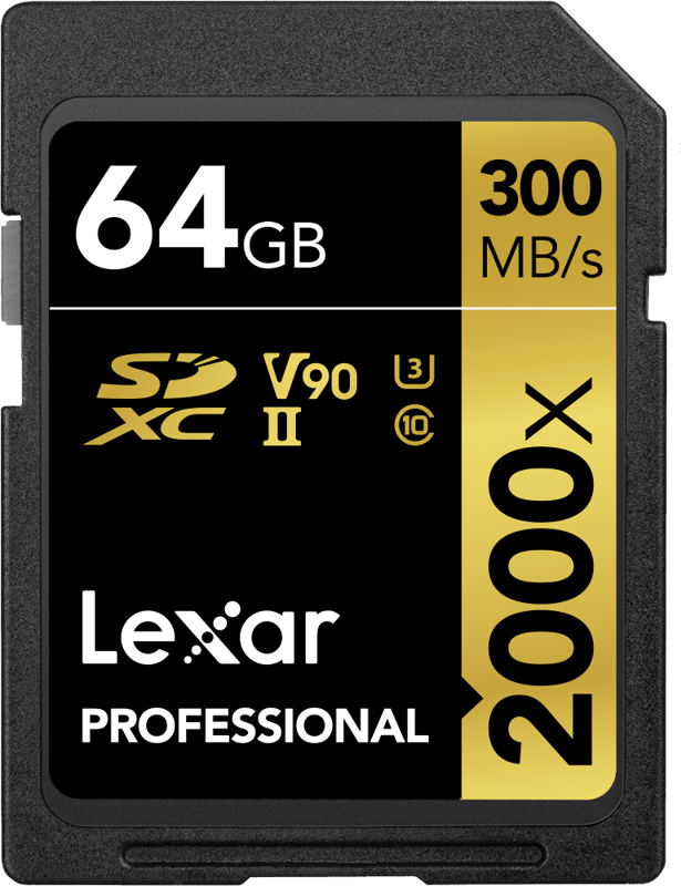 TV, Audio-Video & Foto - Card de memorie Lexar SDXC Pro 2000X UHS-II U3 V90 64GB