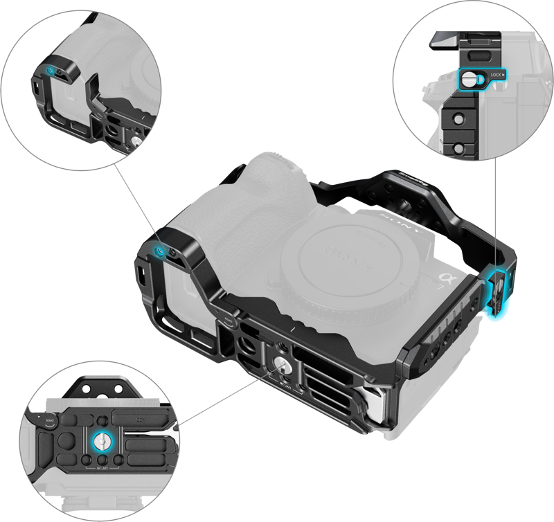 Cage SmallRig 3667 pentru Sony A7R V / A7R IV / A7 IV / A7S III / A7 V / A1 [3]