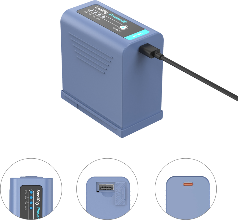 Baterie camera USB-C reincarcabila SmallRig 4267 NP-F970 [3]