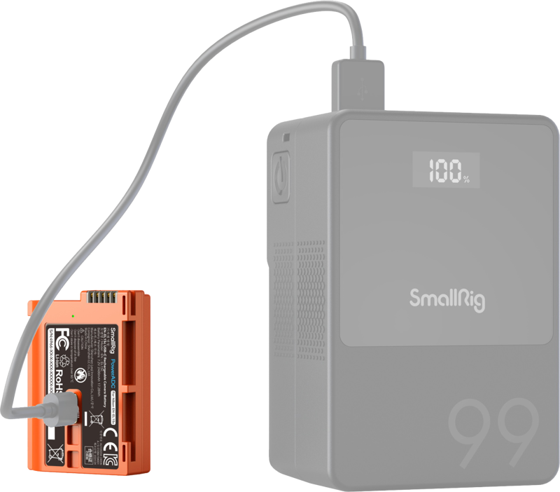 Baterie camera USB-C reincarcabila SmallRig 4966 EN-EL15c orange [3]