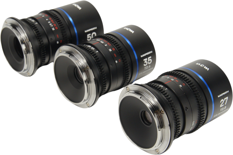 Set 3 obiective cinematice Laowa Nanomorph S35 Prime 27mm, 35mm, 50mm, Albastru, Montura Canon RF [3]