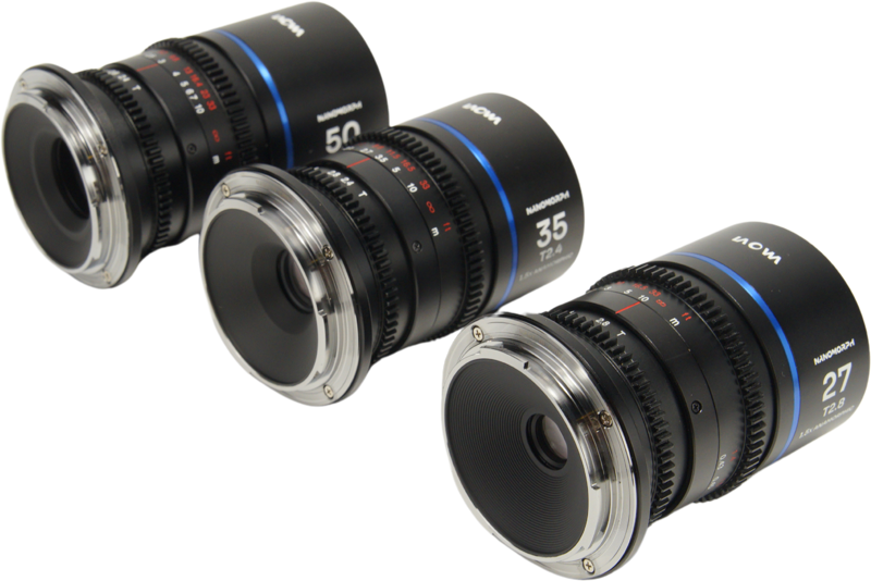Set 3 obiective cinematice Laowa Nanomorph S35 Prime 27mm, 35mm, 50mm, Albastru, Montura DL [3]