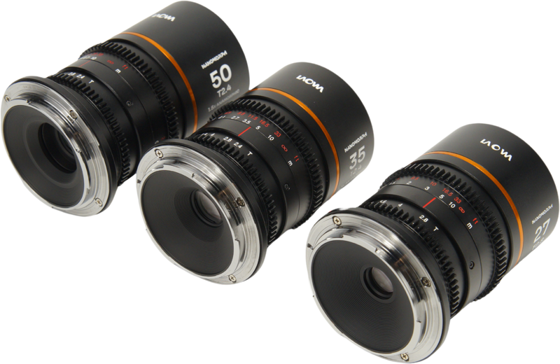 Set 3 obiective cinematice Laowa Nanomorph S35 Prime 27mm, 35mm, 50mm, Amber , Montura Canon RF [3]