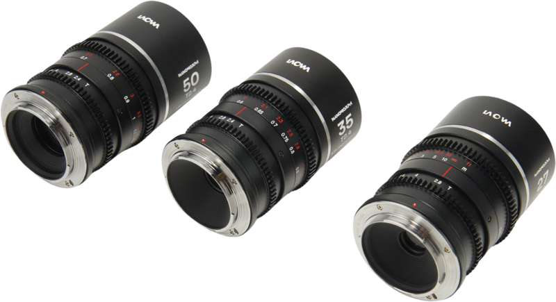 Set 3 obiective cinematice Laowa Nanomorph S35 Prime 27mm, 35mm, 50mm, Silver , Montura  Canon RF [3]