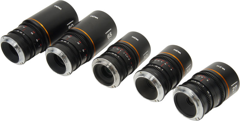 Set 5 obiective cinematice Laowa Nanomorph S35 Prime 27+35+50+65+80mm, Amber, Montura DL [3]