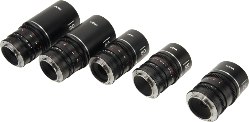Set 5 obiective cinematice Laowa Nanomorph S35 Prime 27+35+50+65+80mm Silver, Montura Sony E [3]