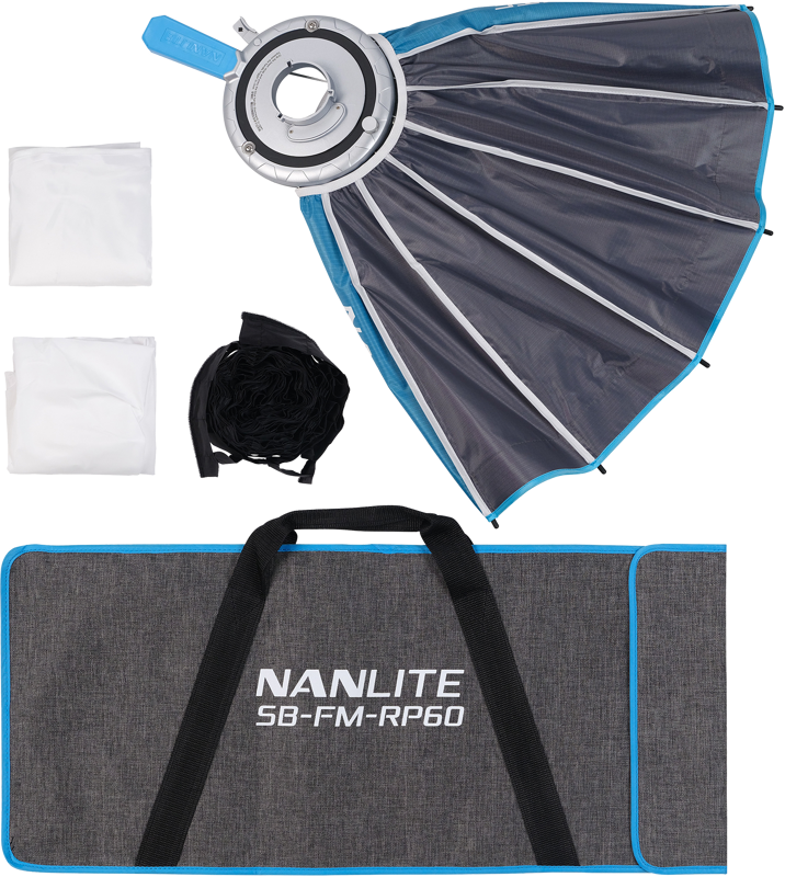 Softbox parabolic Nanlite SB-RP60 SB-RP60 cu grilă tip fagure pentru montură FM [3]