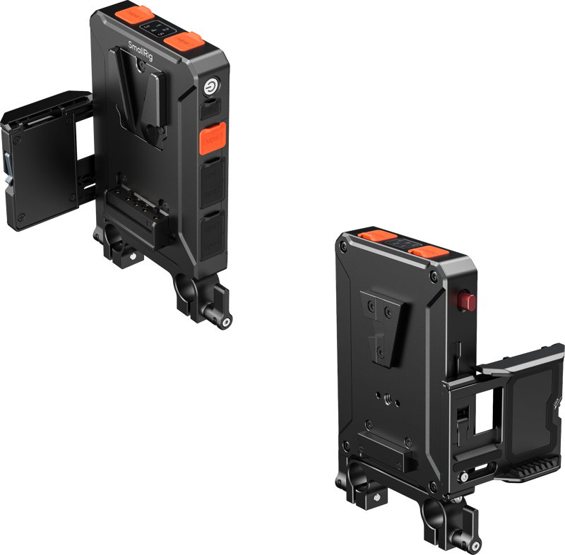 Placa adaptor inteligenta pentru baterii V-Mount SmallRig 5881 cu clema dubla pentru tije de 15 mm [3]