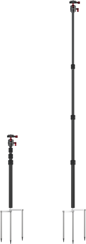 Monopod SmallRig 6397 cu tepi, cap video panoramic si placa Arca-Swiss [3]