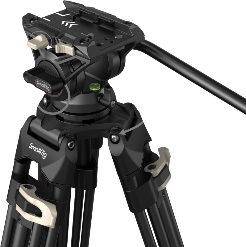 Trepied video cap fluid SmallRig 3751, AD-01, pana la 8KG [4]