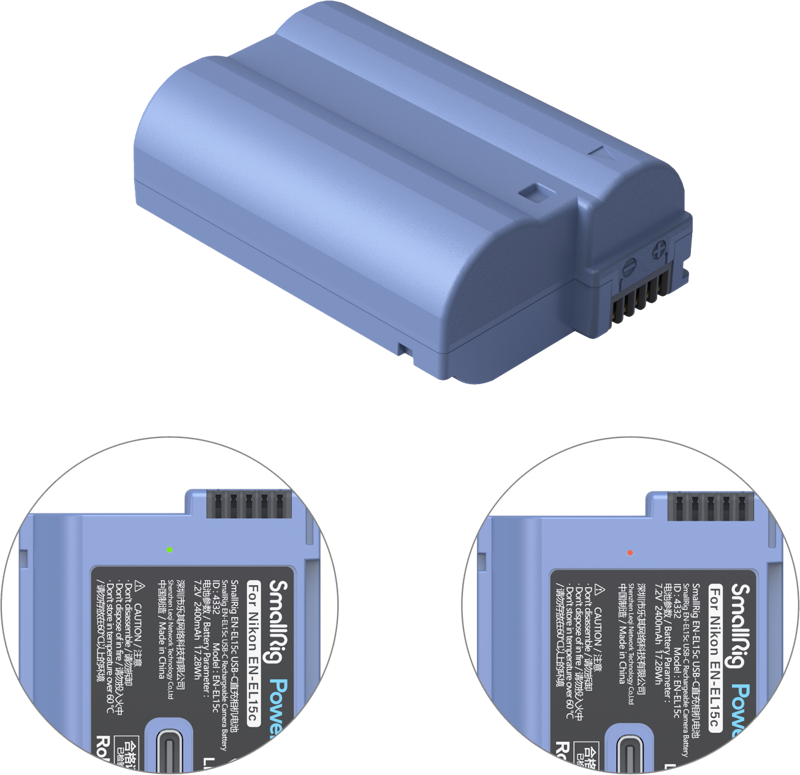 Baterie camera USB-C reincarcabila SmallRig 4332B EN-EL15c [4]