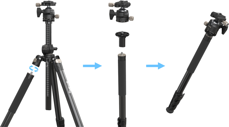 Tripede SmallRig 4288 cu coloana centrala laterala CT200 [4]
