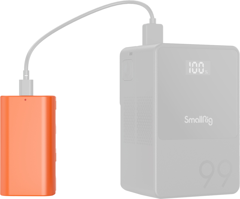 Baterie camera USB-C reincarcabila SmallRig 4971 NP-F550 orange [4]