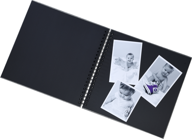 Album Focus Essence Wire-O 30x30 Grey w. Black Sheets [3]