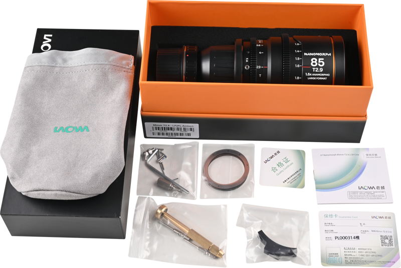 Obiectiv cinematic Laowa Nanomorph LF 85mm T2.9 1.5X, Amber, Montura Arri PL/Canon EF [4]