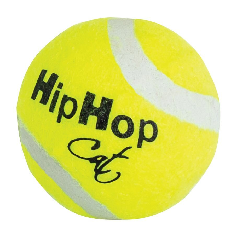 Jucarie Pentru Pisici, HipHop, Minge Tenis, 3 buc, 4 cm, Galben [1]