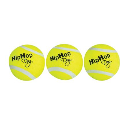 Jucarie Pentru Caini, HipHop, Minge Tenis, 3 buc, 5 cm, Galben [2]