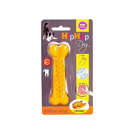 Jucarie Pentru Caini, HipHop, Dental, Os Antibacterian, Aroma Pui La Gratar, Cauciuc, 11 cm [1]