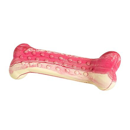 Jucarie Pentru Caini, HipHop, Dental, Os Antibacterian, Aroma Friptura De Vita, Cauciuc, 11 cm [1]