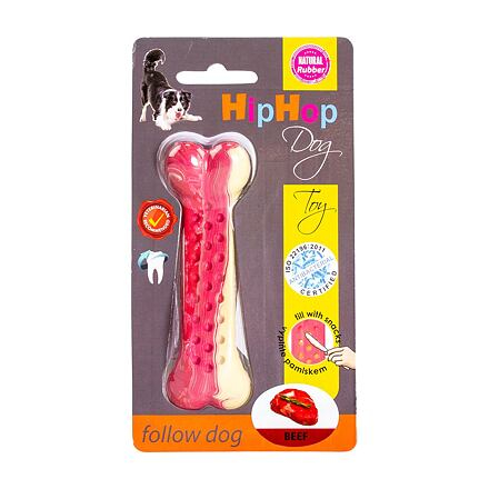 Jucarie Pentru Caini, HipHop, Dental, Os Antibacterian, Aroma Friptura De Vita, Cauciuc, 11 cm [3]