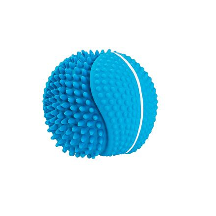 Petshop - Jucarie Pentru Caini, HipHop, Minge Arici, Cu Sunet, Latex, 5 cm, Albastru