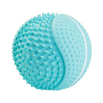Petshop - Jucarie Pentru Caini, HipHop, Minge Arici, Cu Sunet, Latex, 8 cm, Albastru Deschis