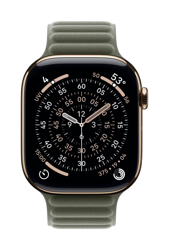 Laptop, Tablete & Telefoane - Curea pentru Apple Watch 46mm, MAGNETIC LINK SAGE GRAY S/M