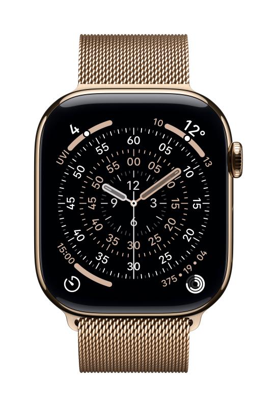 Laptop, Tablete & Telefoane - Curea pentru Apple Watch 46mm, MILANESE GOLD M/L