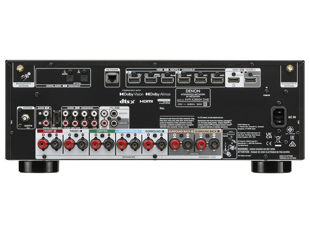 Denon Receiver AV AVR-X2800H DAB Black Receiver AV Black Premium [3]