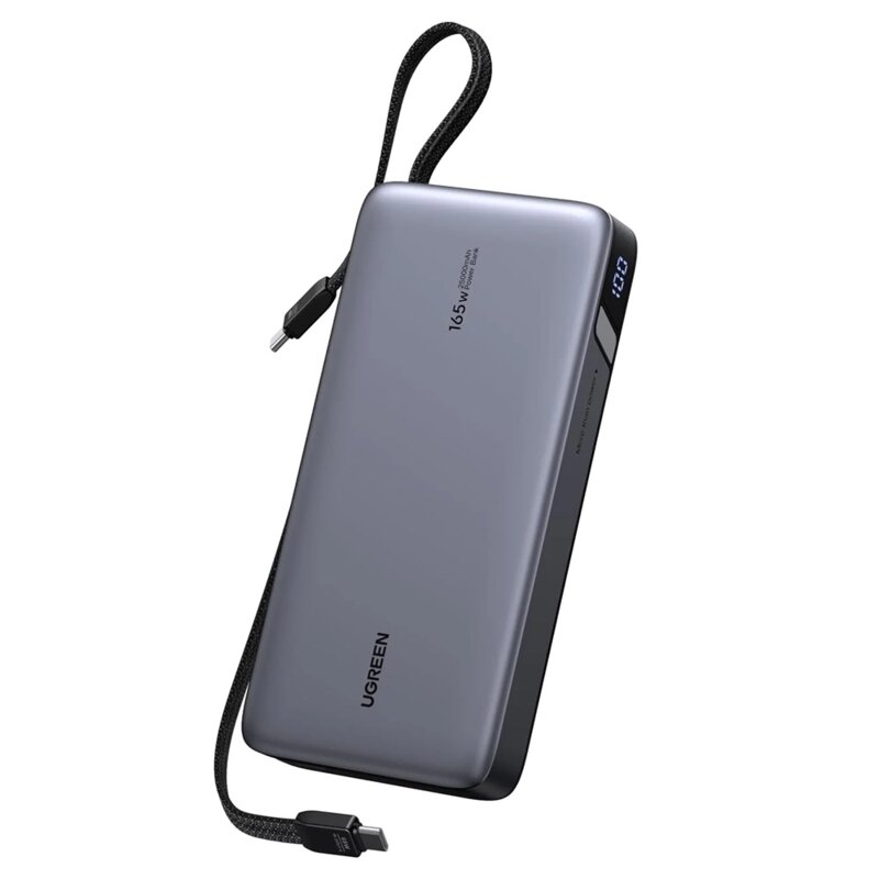 Laptop, Tablete & Telefoane - Baterie externa Ugreen Magnetic 25000mAh QC+PD 1xUSB-A 3xUSB-C 165W Gri