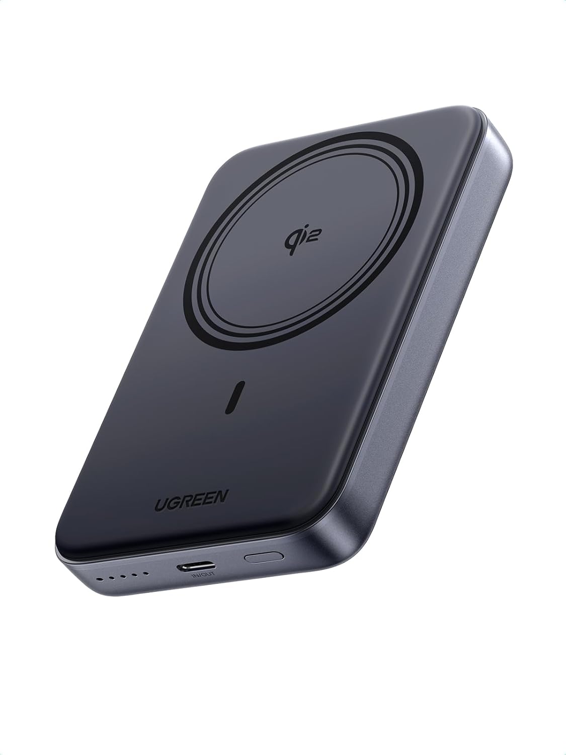 Laptop, Tablete & Telefoane - Baterie externa Ugreen Magnetic 10000 mAh, Wireless, PD 30W, Qi 7.5W, USB-C, compatibila MagSafe, Negru