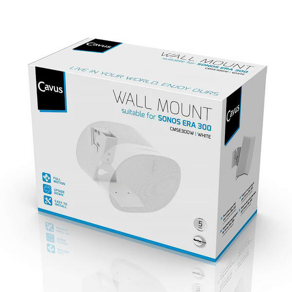 Suport de perete Cavus pentru Sonos ERA 300 White Audio Video White Premium [4]