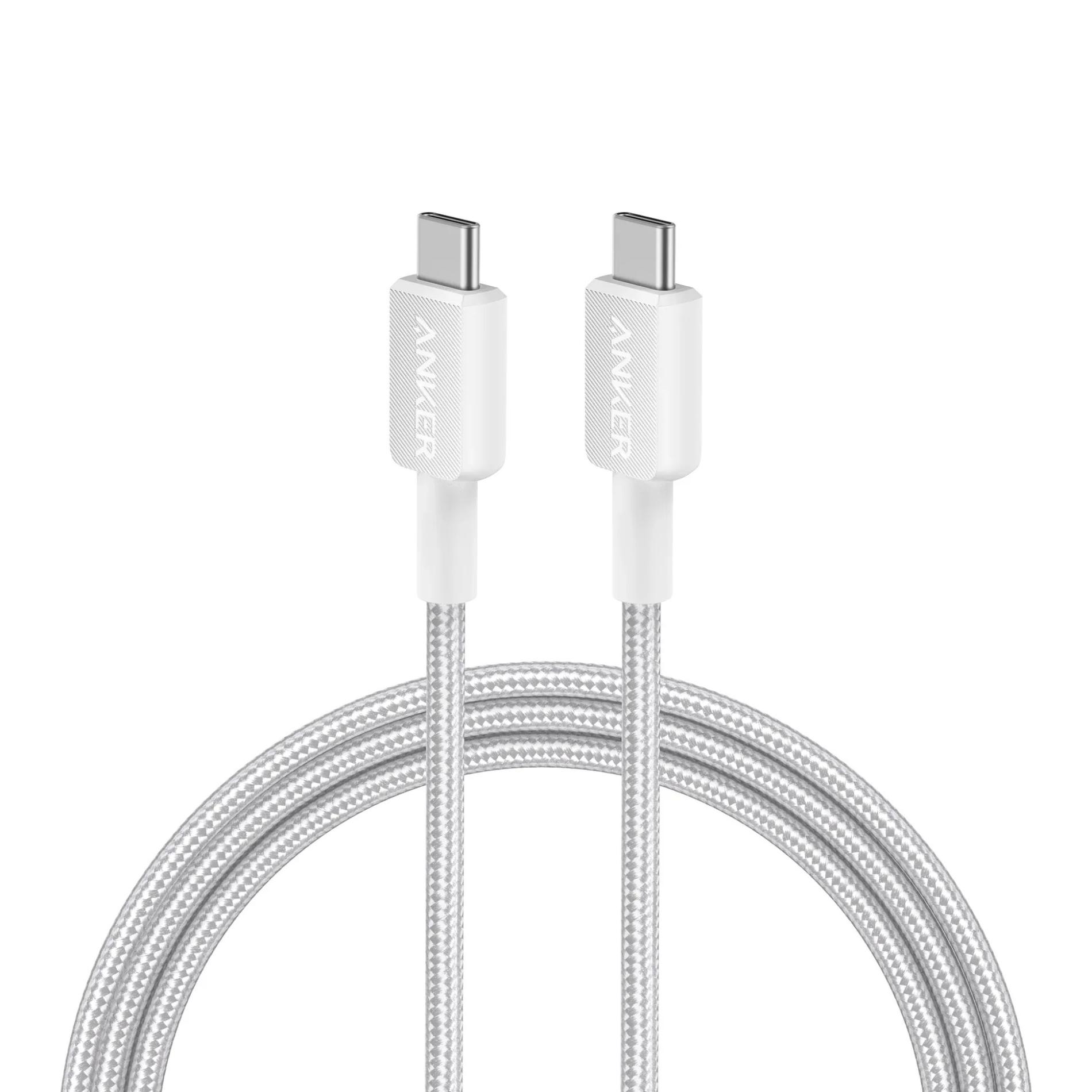 Laptop, Tablete & Telefoane - Cablu Anker 322 USB-C 0.91m, Alb
